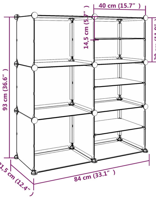 Загрузите изображение в средство просмотра галереи, Suport de pantofi, transparent, 84x31,5x93 cm, PP Lando - Lando
