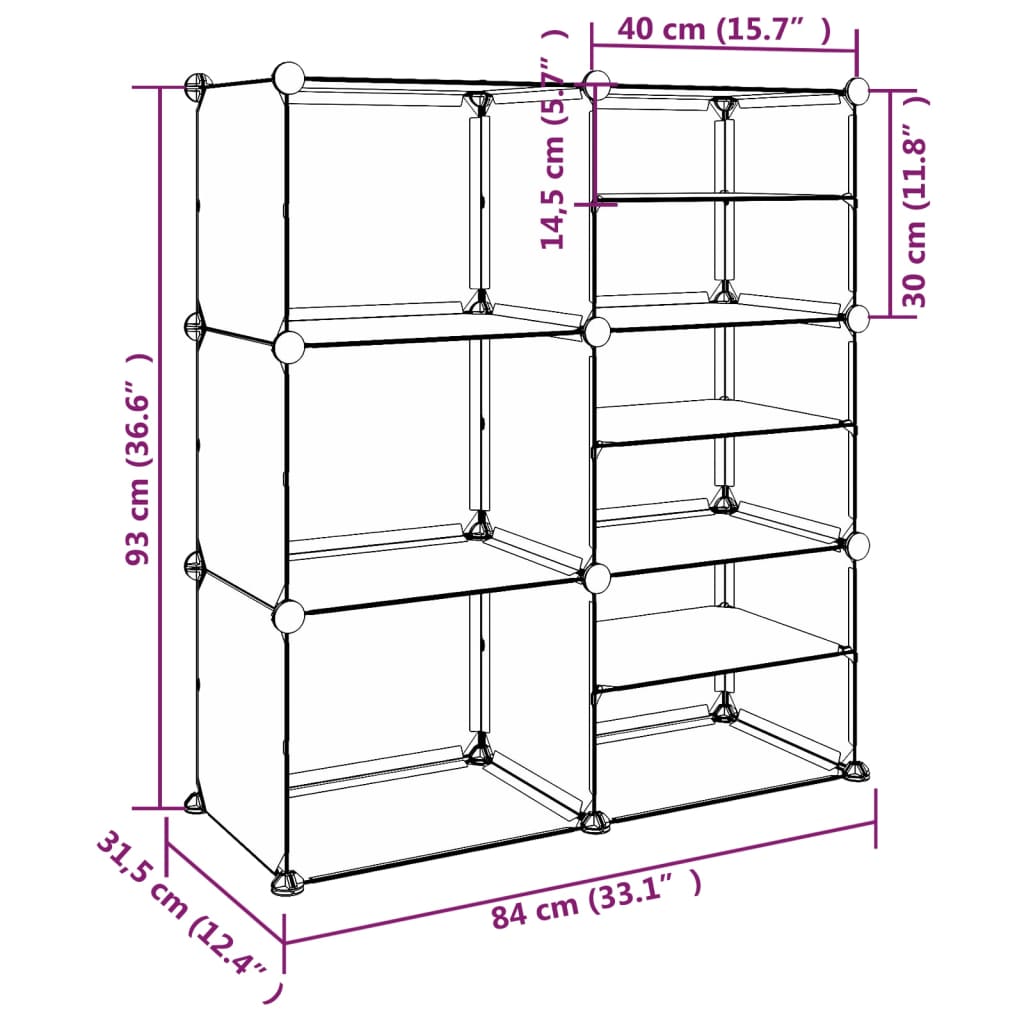 Suport de pantofi, transparent, 84x31,5x93 cm, PP Lando - Lando