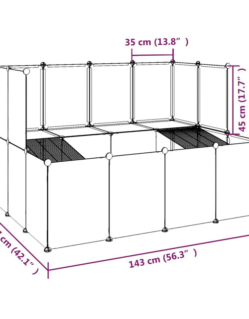 Загрузите изображение в средство просмотра галереи, Cușcă pentru animale mici transparent 143x107x93 cm PP și oțel Lando - Lando
