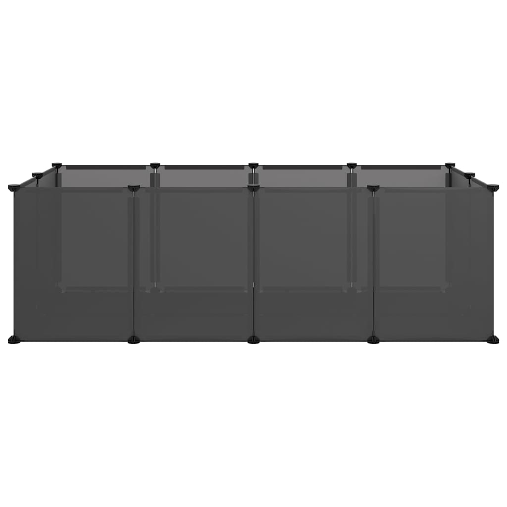 Cușcă pentru animale mici, negru, 144x74x46,5 cm, PP și oțel Lando - Lando