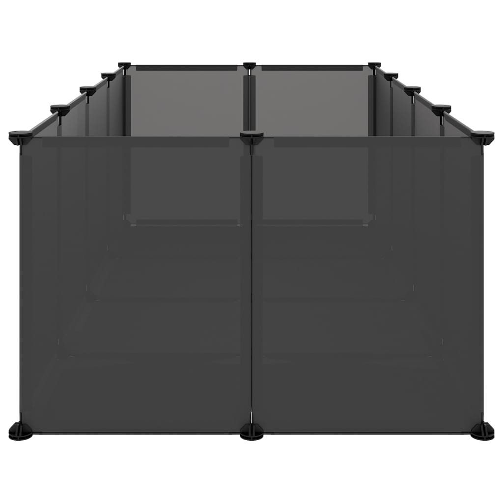 Cușcă pentru animale mici, negru, 144x74x46,5 cm, PP și oțel Lando - Lando