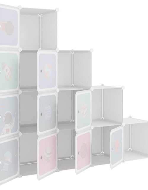 Загрузите изображение в средство просмотра галереи, Dulap de depozitare cub pentru copii, 10 cuburi, alb, PP Lando - Lando
