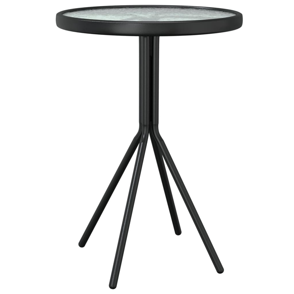 Set mobilier bistro, 3 piese, negru, oțel Lando - Lando