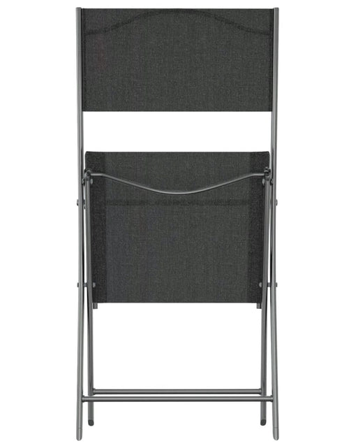 Загрузите изображение в средство просмотра галереи, Scaune pliante de exterior, 2 buc., negru, oțel și textilenă - Lando
