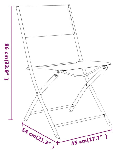 Загрузите изображение в средство просмотра галереи, Scaune pliante de exterior, 2 buc., negru, oțel și textilenă - Lando
