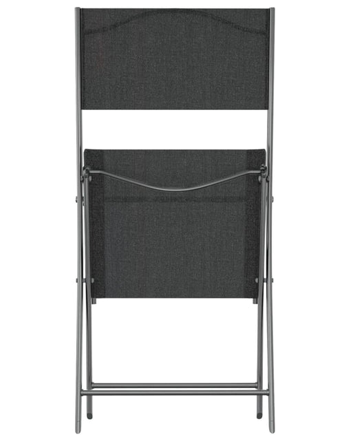 Încărcați imaginea în vizualizatorul Galerie, Scaune pliante de exterior, 4 buc., negru, oțel și textilenă - Lando
