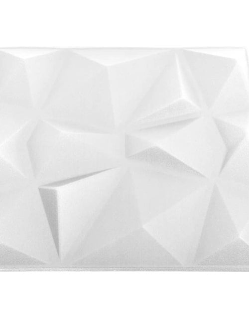 Загрузите изображение в средство просмотра галереи, Panouri de perete 3D 48 buc. alb 50x50 cm model diamant 12 m² Lando - Lando
