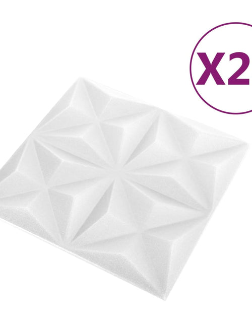 Încărcați imaginea în vizualizatorul Galerie, Panouri de perete 3D 24 buc. alb 50x50 cm model origami 6 m² Lando - Lando
