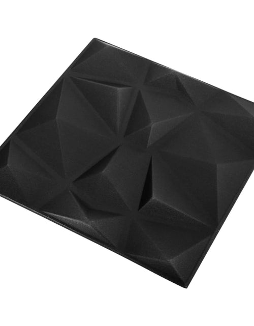 Загрузите изображение в средство просмотра галереи, Panouri de perete 3D 24 buc. negru 50x50 cm model diamant 6 m² Lando - Lando
