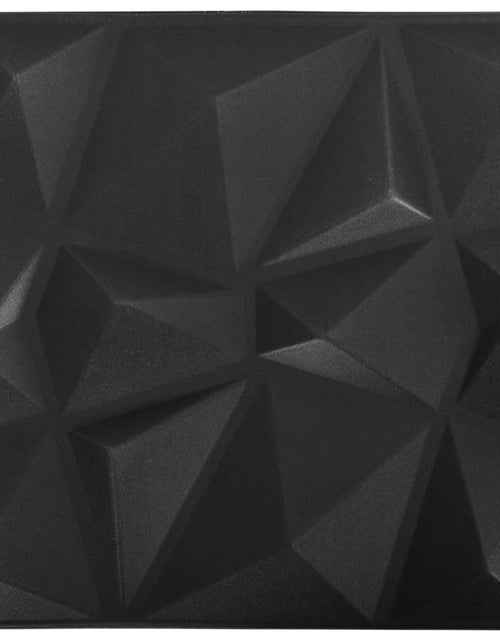 Încărcați imaginea în vizualizatorul Galerie, Panouri de perete 3D 24 buc. negru 50x50 cm model diamant 6 m² Lando - Lando
