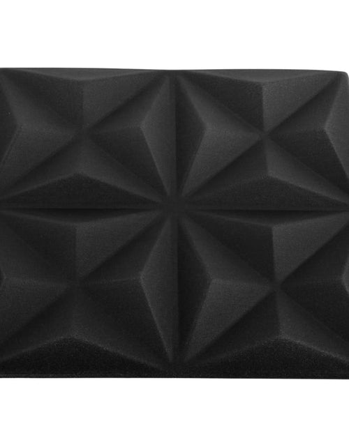 Încărcați imaginea în vizualizatorul Galerie, Panouri de perete 3D 24 buc. negru 50x50 cm model origami 6 m² Lando - Lando
