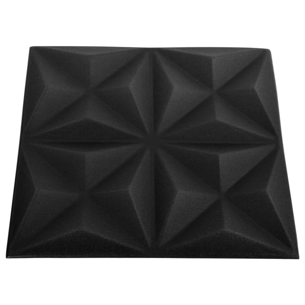 Panouri de perete 3D 24 buc. negru 50x50 cm model origami 6 m² Lando - Lando