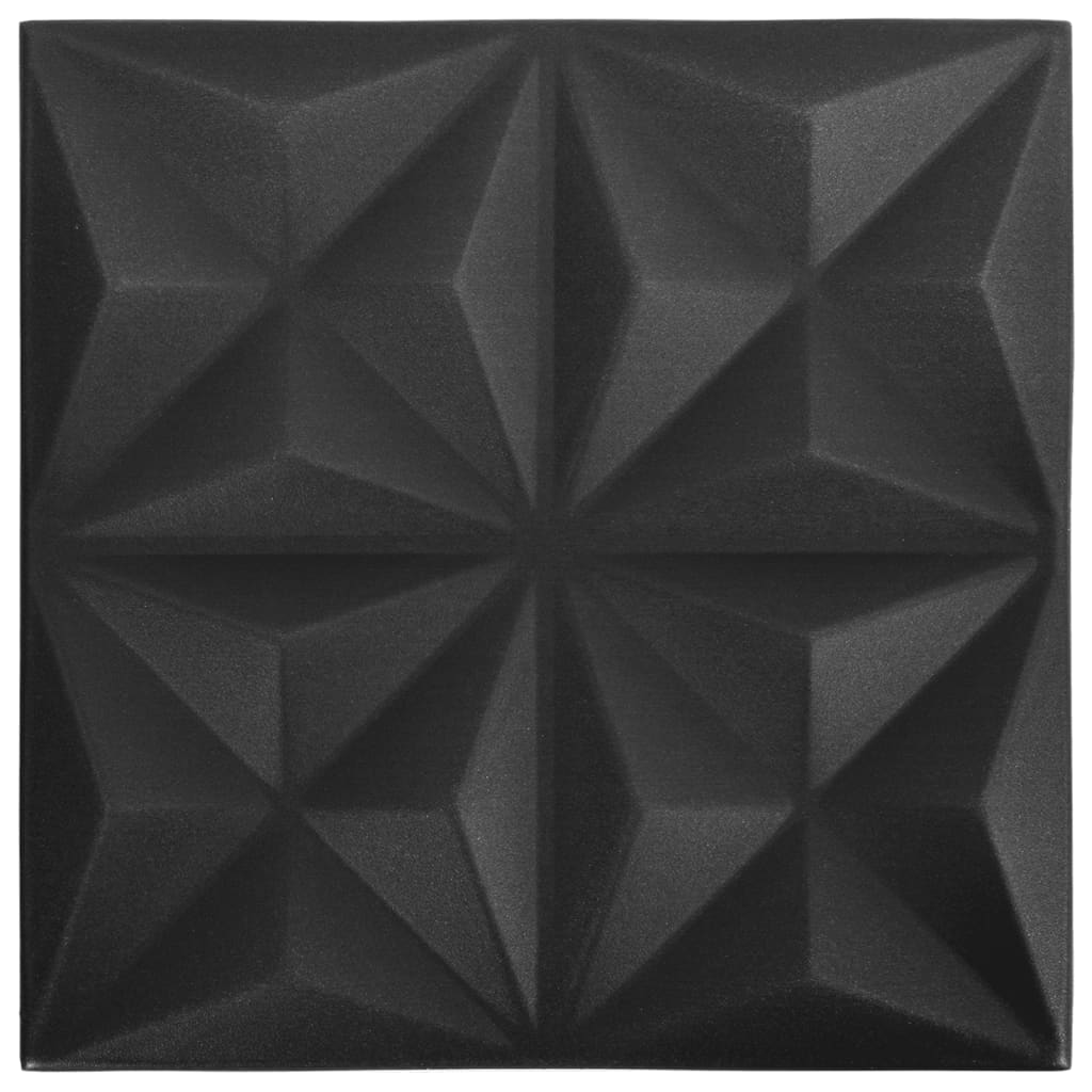 Panouri de perete 3D 24 buc. negru 50x50 cm model origami 6 m² Lando - Lando