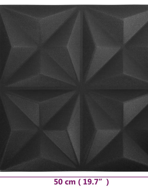 Загрузите изображение в средство просмотра галереи, Panouri de perete 3D 24 buc. negru 50x50 cm model origami 6 m² Lando - Lando
