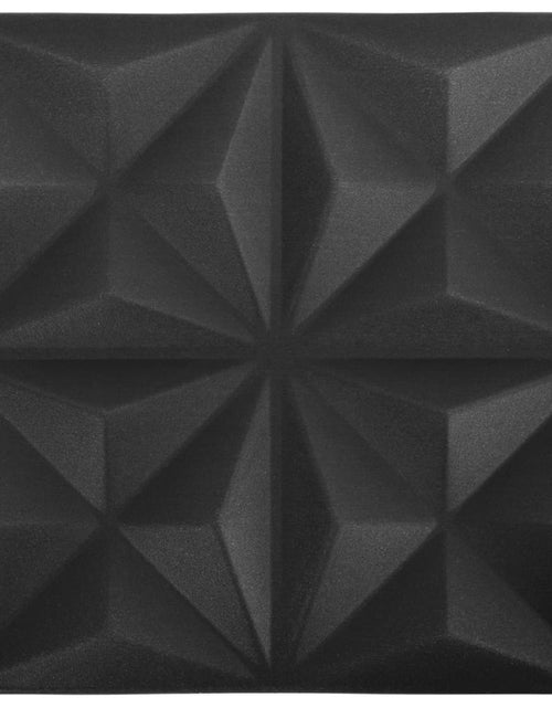 Încărcați imaginea în vizualizatorul Galerie, Panouri de perete 3D 48 buc. negru 50x50 cm model origami 12 m² Lando - Lando
