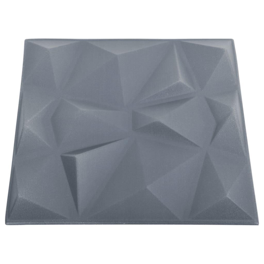 Panouri de perete 3D 48 buc. gri 50x50 cm model diamant 12 m² Lando - Lando
