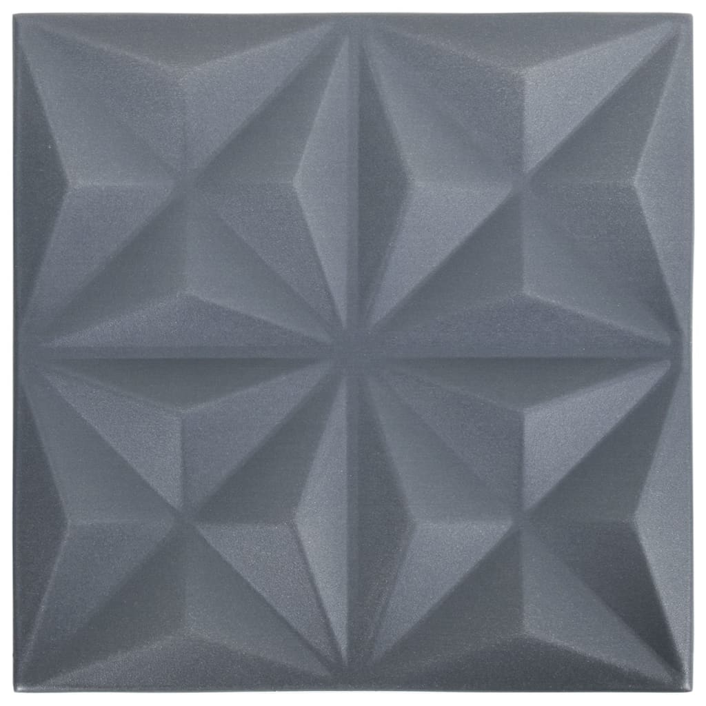 Panouri de perete 3D 24 buc. gri 50x50 cm model origami 6 m² Lando - Lando