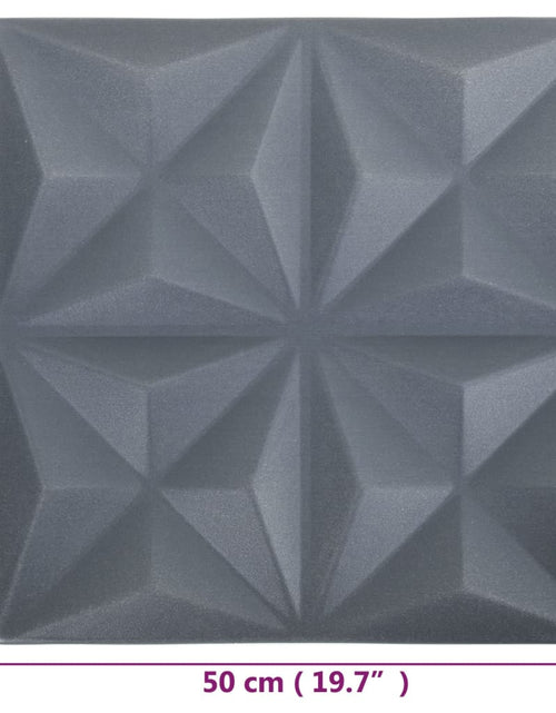 Загрузите изображение в средство просмотра галереи, Panouri de perete 3D 24 buc. gri 50x50 cm model origami 6 m² Lando - Lando
