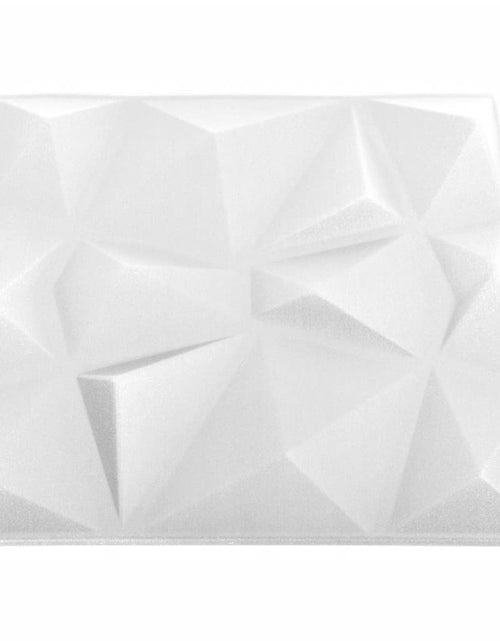 Загрузите изображение в средство просмотра галереи, Panouri de perete 3D 12 buc. alb 50x50 cm model diamant 3 m² - Lando
