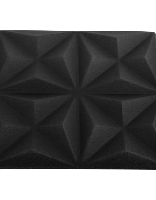 Загрузите изображение в средство просмотра галереи, Panouri de perete 3D 12 buc. negru 50x50 cm model origami 3 m² Lando - Lando
