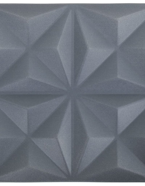 Încărcați imaginea în vizualizatorul Galerie, Panouri de perete 3D 12 buc. gri 50x50 cm model origami 3 m² Lando - Lando
