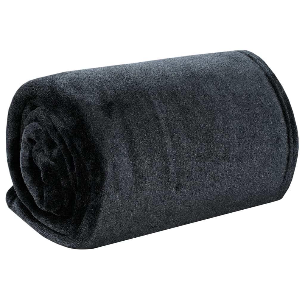 Pătură, negru, 150x200 cm, poliester Lando - Lando