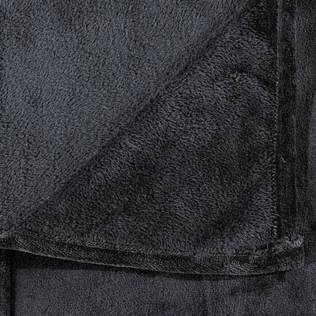 Pătură, negru, 150x200 cm, poliester Lando - Lando