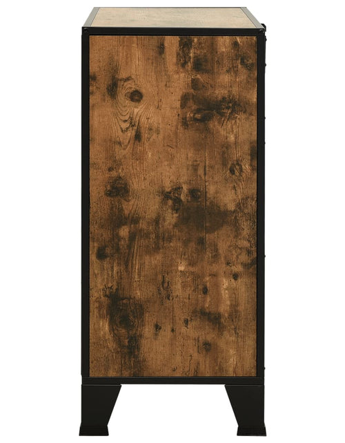 Încărcați imaginea în vizualizatorul Galerie, Dulapuri de depozitare 2 buc. maro rustic 72x36x82 cm metal/MDF - Lando
