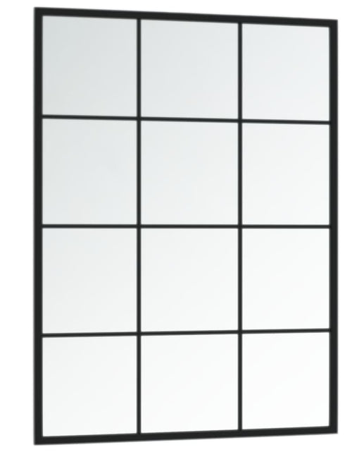 Încărcați imaginea în vizualizatorul Galerie, Oglindă de perete, negru,80 x 60 cm, metal Lando - Lando
