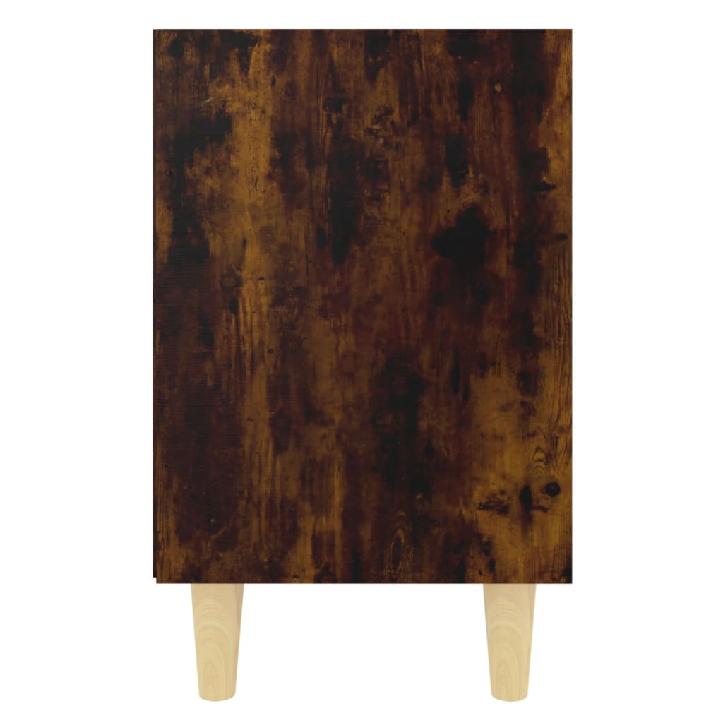Noptieră cu picioare din lemn masiv, stejar afumat, 40x30x50 cm - Lando