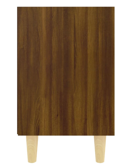 Încărcați imaginea în vizualizatorul Galerie, Noptieră cu picioare din lemn masiv, stejar maro, 40x30x50 cm - Lando
