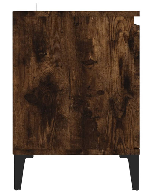 Încărcați imaginea în vizualizatorul Galerie, Comodă TV, picioare din metal, stejar afumat, 103,5x35x50 cm Lando - Lando
