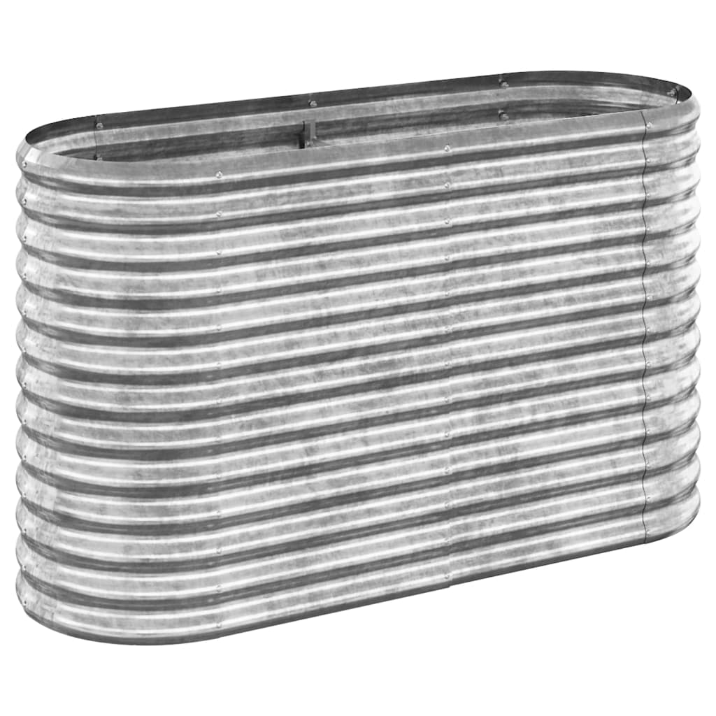 Lando-Jardinieră argintiu 114x40x68 cm oțel vopsit electrostatic- mobila