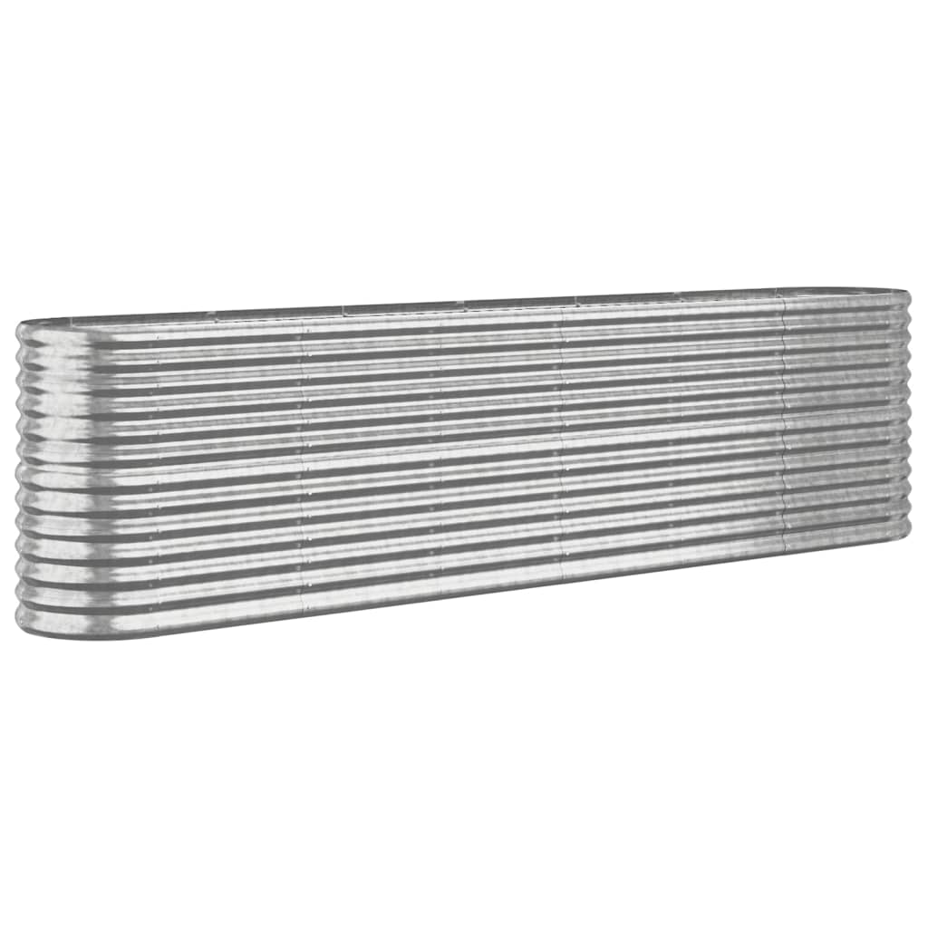 Lando-Jardinieră argintiu 260x40x68 cm oțel vopsit electrostatic- mobila