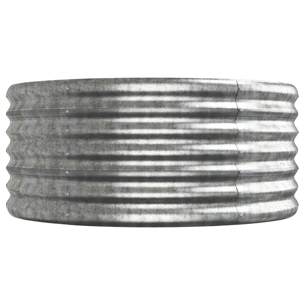 Lando-Jardinieră, argintiu, 224x80x36 cm, oțel vopsit electrostatic- mobila