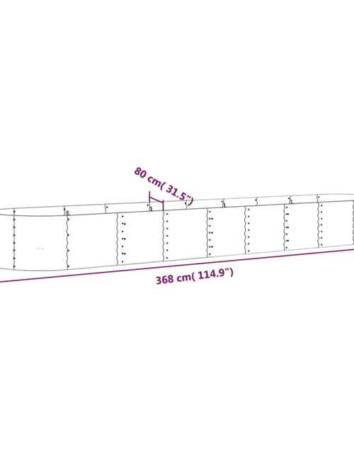 Încărcați imaginea în vizualizatorul Galerie, Strat înălțat grădină 368x80x36 cm oțel vopsit electrostatic - Lando

