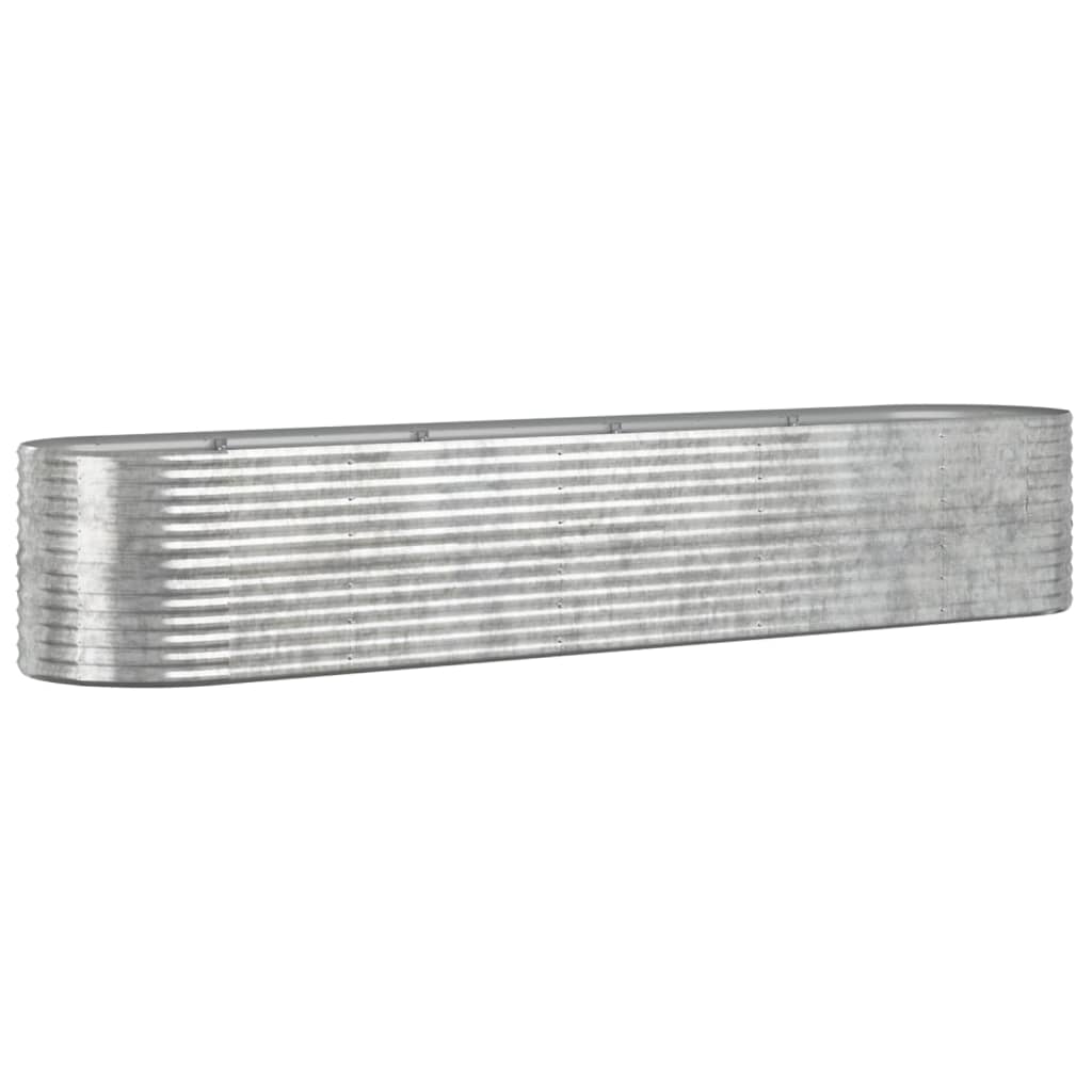 Lando-Jardinieră argintiu 368x80x68 cm oțel vopsit electrostatic- mobila