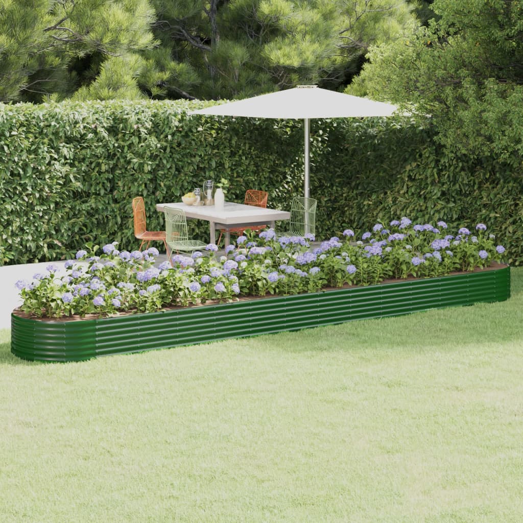 Jardinieră grădină verde 544x100x36cm oțel vopsit electrostatic Lando - Lando