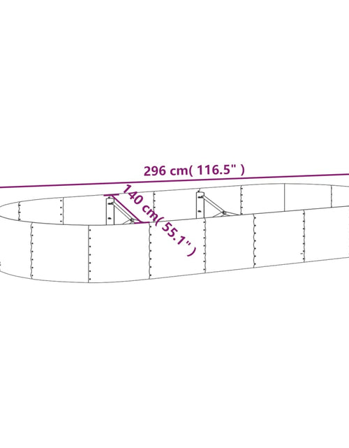 Загрузите изображение в средство просмотра галереи, Strat înălțat grădină 296x140x36 cm oțel vopsit electrostatic - Lando
