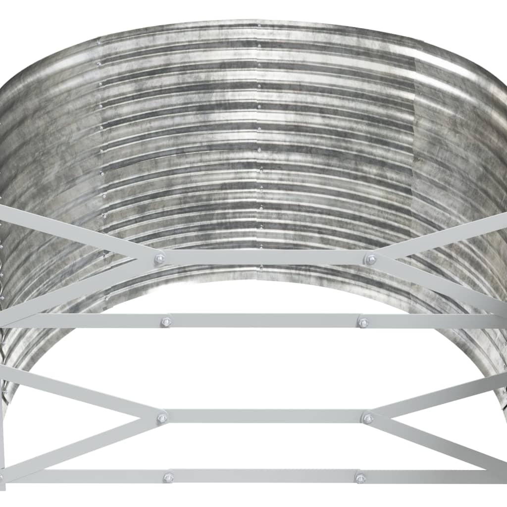 Lando-Jardinieră, argintiu, 322x100x68 cm, oțel vopsit electrostatic- mobila