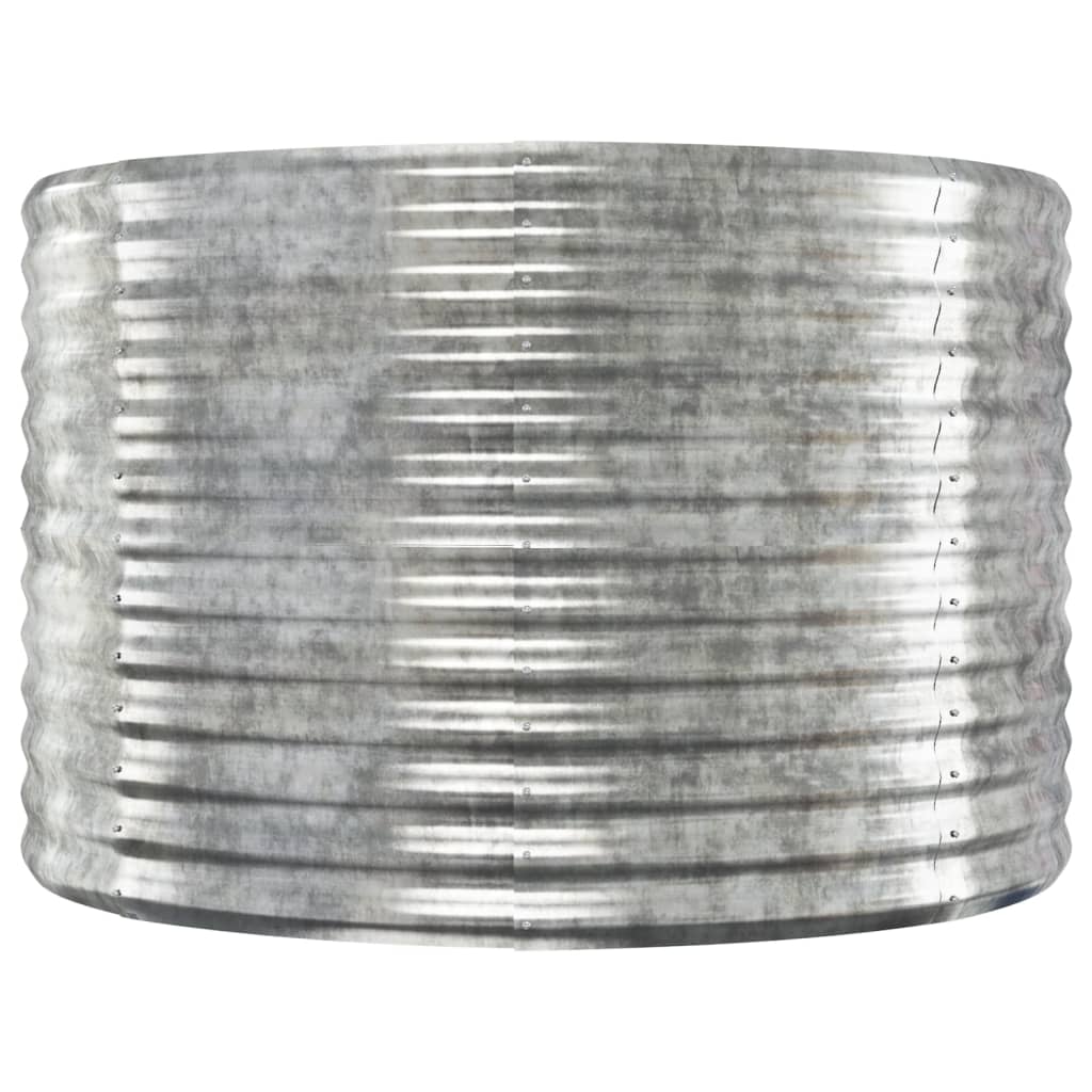 Jardinieră, argintiu, 396x100x68 cm, oțel vopsit electrostatic Lando - Lando