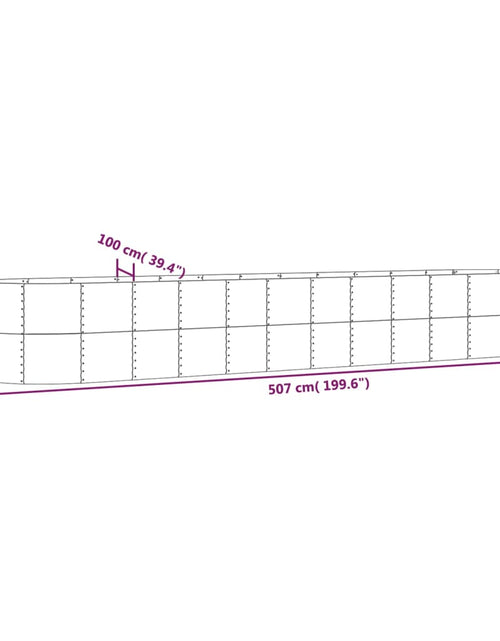 Încărcați imaginea în vizualizatorul Galerie, Jardinieră grădină verde 507x100x68cm oțel vopsit electrostatic Lando - Lando
