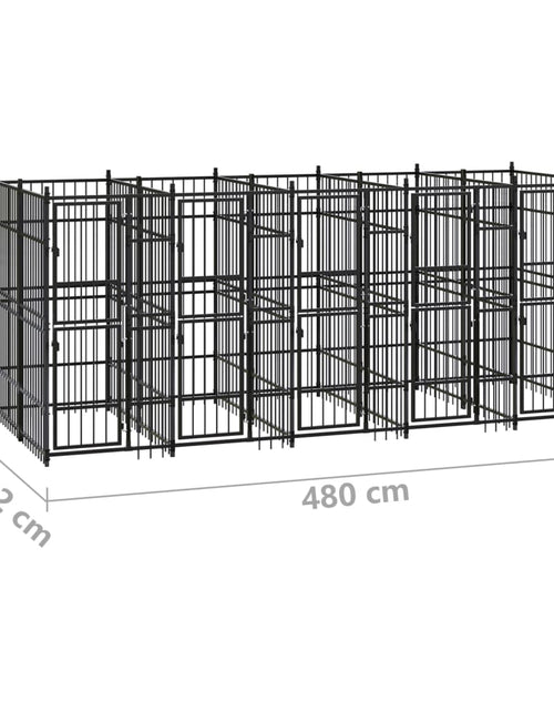 Încărcați imaginea în vizualizatorul Galerie, Padoc pentru câini de exterior, 9,22 m², oțel - Lando
