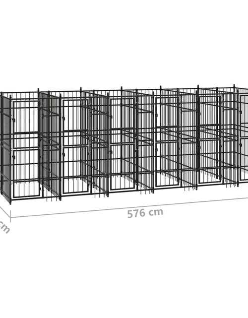 Загрузите изображение в средство просмотра галереи, Padoc pentru câini de exterior, 11,06 m², oțel - Lando
