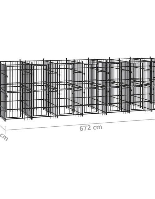 Încărcați imaginea în vizualizatorul Galerie, Padoc pentru câini de exterior, 12,9 m², oțel - Lando
