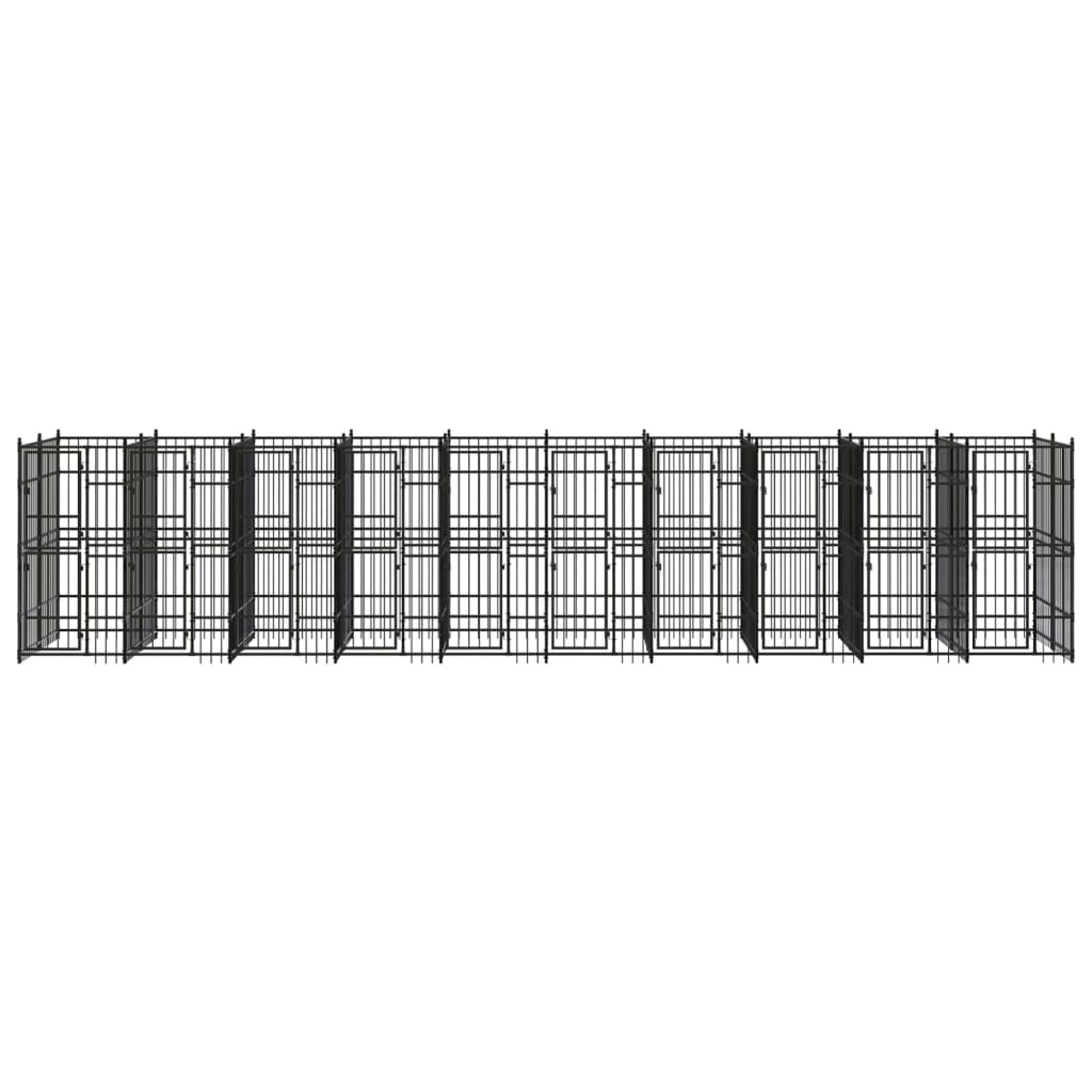 Padoc pentru câini de exterior, 18,43 m², oțel - Lando