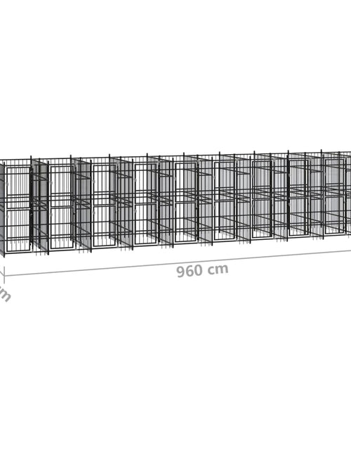 Încărcați imaginea în vizualizatorul Galerie, Padoc pentru câini de exterior, 18,43 m², oțel - Lando

