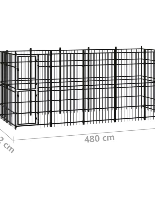 Загрузите изображение в средство просмотра галереи, Padoc pentru câini de exterior, 9,22 m², oțel - Lando
