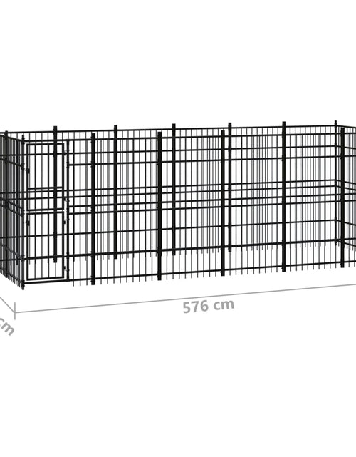 Загрузите изображение в средство просмотра галереи, Padoc pentru câini de exterior, 11,06 m², oțel - Lando
