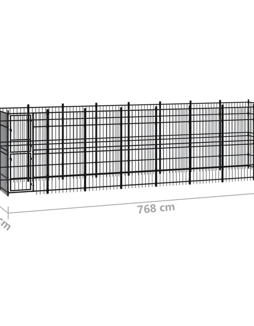 Загрузите изображение в средство просмотра галереи, Padoc pentru câini de exterior, 14,75 m², oțel - Lando
